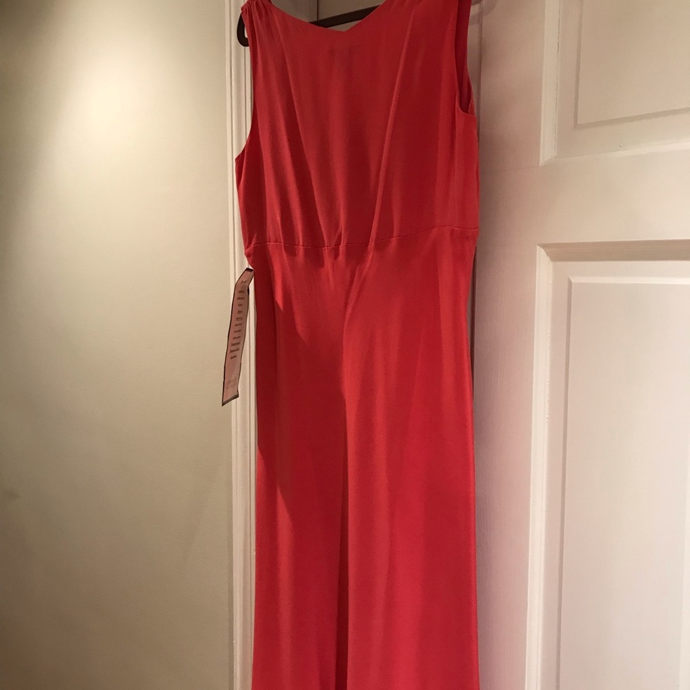 Silk coral Alfani dress size 10 - Picture 6 of 7